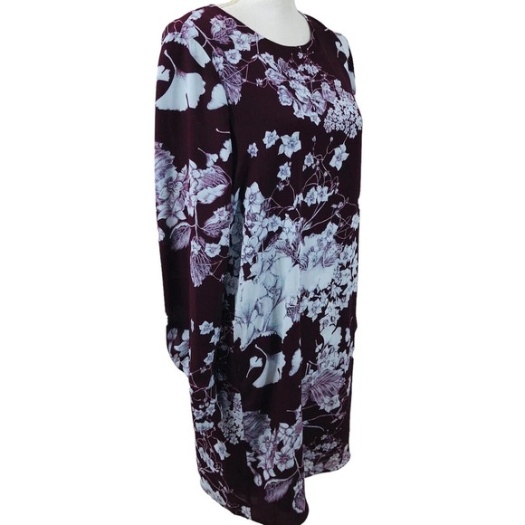 NWT BCBG MaxAzria Ashton Floral Layered Dress Long Sleeve Size M - Picture 3 of 10